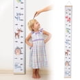 thumbnail image 4 of Handing Ruler Wall Decor, Wood Frame + Cloth Easy To Install And Remove Height Growth Chart Light Cool Gray  For Baby Nursery For Playroom For Children 's Room, 4 of 8