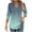 Army Green B, variant on bbymog Fashion Women's Casual Printed V-Neck 3/4 Sleeve T-shirt V-Neck Wrinkle And Stripe Tops Purple B XL