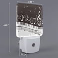 thumbnail image 2 of Balery Piano Keys With Musical Notes Luz Nocturna LED con Sensor Automático, Enchufe con Sensor Crepuscular, Luz Suave de 0.5W para Dormitorio, Pasillo, Baño-EU, 2 of 7