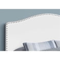 thumbnail image 3 of Bowery Hill Bed Headboard Queen Bedroom Upholstered Pu Leather Look White, 3 of 3