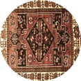 thumbnail image 1 of Ahgly Company Indoor Round Persian Brown Traditional Area Rugs, 4' Round, 1 of 4