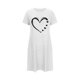 thumbnail image 4 of Camisón corto de mujer, vestido de largo medio con estampado de moda, camisón corto extragrande de mujer, camisón de manga corta con estampado de pecho a la moda, camisón de mujer, 4 of 6