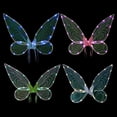thumbnail image 2 of Alas de hadas para niñas, alas de mariposa iluminadas para adultos, disfraz de hada LED para mujer, fiesta de disfraces de Halloween, 2 of 6