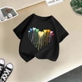 thumbnail image 5 of Hauts d'Hiver pour Femmes Manches Longues Légères Filles Enfants Filles Mignon Mode Imprimé Col Rond Manches Courtes Tee Été Décontracté Doux Ample T-Shirt Hauts, 5 of 5