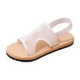thumbnail image 3 of Bxsruta Elastic-Back Roman Sandals with Mesh Upper, Lightweight Flat Sole for Breathable Summer Walking Comfort, 3 of 8