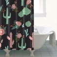 thumbnail image 5 of Southwestern Succulent and Cactus Shower Curtain 72x84, Retro Desert Cactus Art, Boho Style, Quick-Dry Polyester Fiber for Bathtubs and Bathrooms, 5 of 5