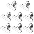 thumbnail image 1 of Paquete de 8 clips para chips – Clips para bolsas grandes de metal resistente de acero inoxidable de 3 pulgadas para bolsas de café y patatas herméticamente selladas – Uso en cocina y oficin, 1 of 5