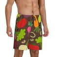 thumbnail image 2 of Wukai Cartoon Vegetables Men’s Short Pajama Pants With Pockets Soft Sleep Pj Shorts for Men-Small, 2 of 6