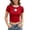 A-Red536, variant on Womens Maple Leaf Embroidered Crop T Shirt Short Sleeve Ribbed Slim Fit Tees Summer Street Casual Pullover Top