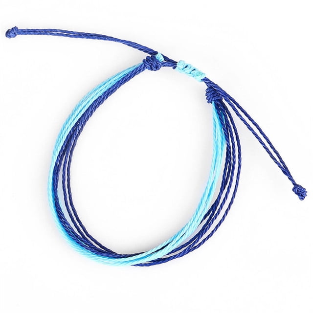 tredstone Braided Bracelet Adjustable Chic Multicolor Aesthetic Jewelry Drawstring Handcrafted Hand Rope Women Accessories for Teen Girls Dark Blue