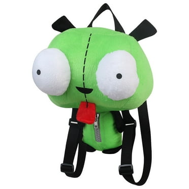 14"Green Alien Invader Zim Robot Gir Stuffed Plush Backpack Bag Gift