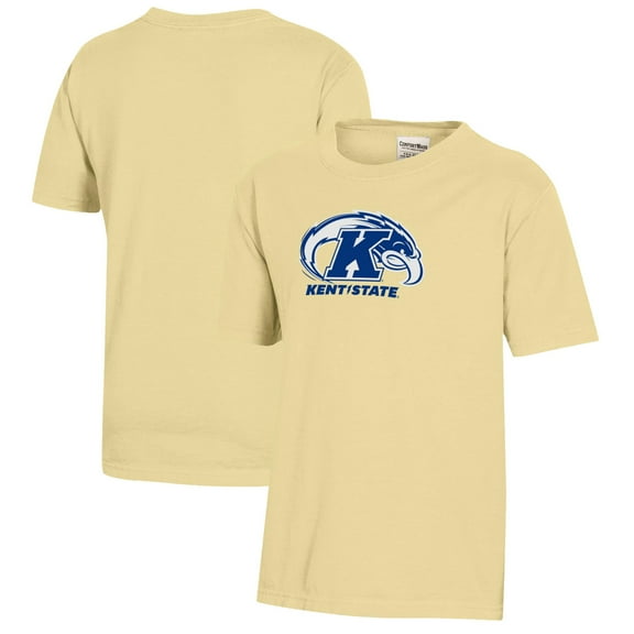 Youth  Gold Kent State Golden Flashes Logo Comfort Wash T-Shirt