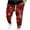 Wine, variant on IROINNID Men's Pants Relaxed Cigarette Christmas Warm Trousers Print Elastic Waist Pants