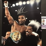 Autographed/Signed Mike Tyson with Don King Boxing 16x20 Photo JSA COA