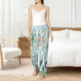 thumbnail image 6 of Lsque Chinoiserie Floral Palm Tree Print Women's Pajama Pants, Lounge Pant - Comfortable Home Wear,Elastic Waistband, Stylish Design-XX-Large, 6 of 9