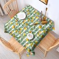 thumbnail image 2 of Yellow Lemon Fruits StripedGreen Pattern Square Tablecloth,Waterproof Square Table Cover,Wipeable Spillproof Washable Table Cover for Home Kitchen Party Decor 60"x60"(152x152cm), 2 of 6