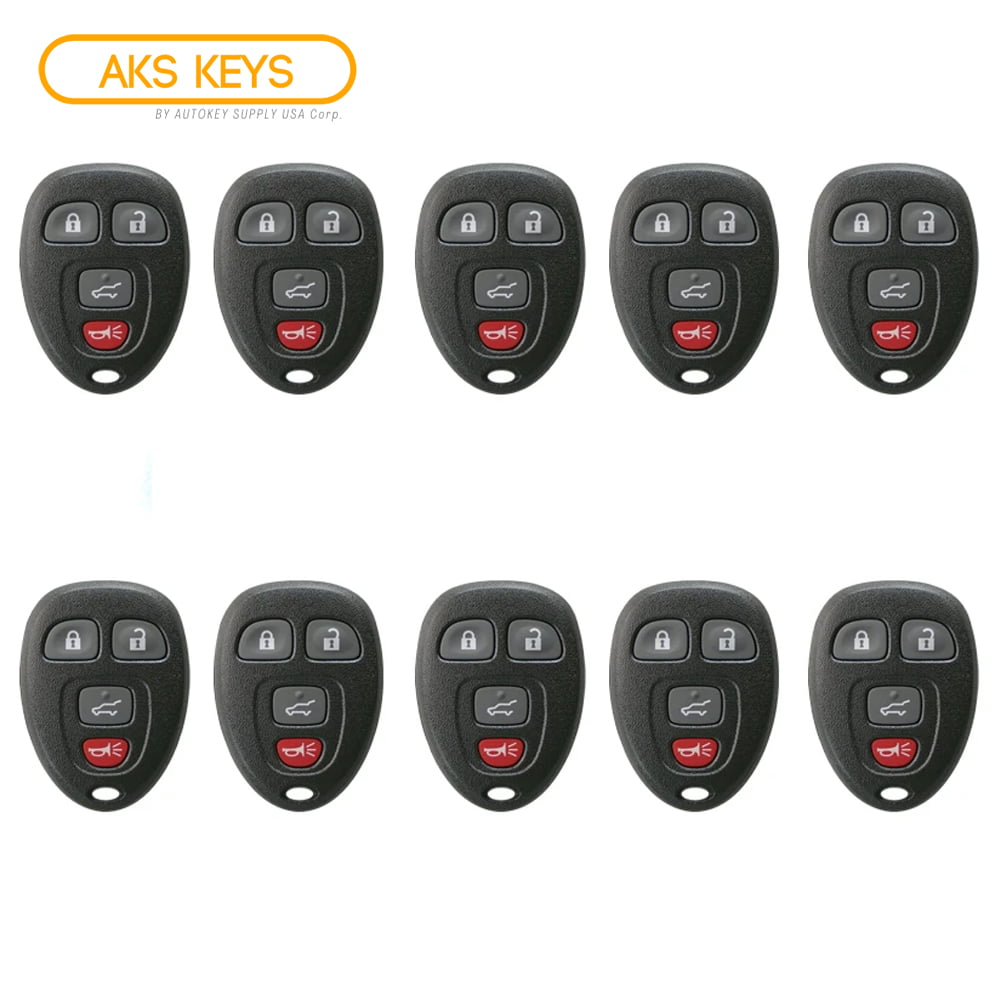 10 Pack Remote Keyless Fob Case Shell Pad 5B Compatible with GM OUC60221