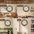 thumbnail image 6 of Geevon Retro Silent 12 Inch Wall Clock Non Ticking, Rustic Vintage Clock Quartz Decorative, Battery Operated for Kitchen/Office/Classroom/Bedroom/Living Room Decor, 6 of 12