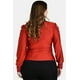 thumbnail image 3 of Blusa formal de satín Roman Fashion /Tallas Extras, 1789 (Ladrillo) naranja oscuro 42 Roman Fashion BL-GR-1789-LADRILLO, 3 of 6