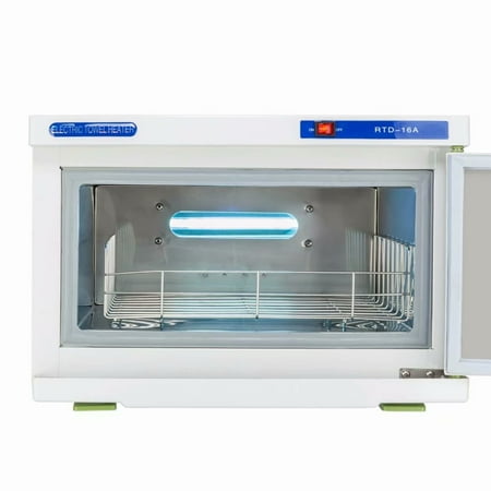 Outdoor Towel Warmer Cabinet UV & Heating 16L Towel Tool Sterilizer Warmer Cabinet Spa Facial Disinfection Salon Beauty ()