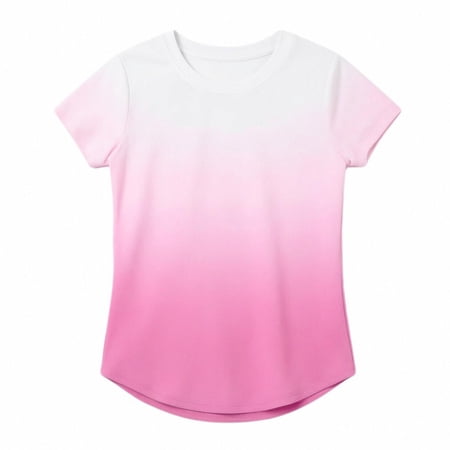 Gunia Tshirt Teen Boys Breathable Mesh Athletic Tops Lightweight Sports Shirt Kids Outdoor Play And Training Tee Pink 10-11 Years