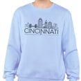 thumbnail image 2 of Skyline Cincinnati Ohio Sweatshirt Unisex X-Large Light Blue, 2 of 5