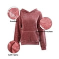 thumbnail image 4 of Amazhiyu Womens Oversized Hoodie Corduroy Long Sleeve Pullover Sweatshirts Ribbed Casual Fall Tops with Pocket, 4 of 5
