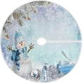 thumbnail image 1 of FMSHPON Christmas Snowman Xmas Christmas Tree Skirt Stand Mat for Holiday Party Decoration Indoor Outdoor 48 inches, 1 of 6