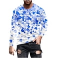 thumbnail image 2 of Blusas y camisas de manga larga con cuello redondo para hombre. Camiseta deportiva estampada para San Valentín. Camiseta de manga larga con cuello redondo. Blusas de licra para hombre., 2 of 5