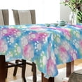thumbnail image 3 of JSTEL Dog Paw Prints Tie Dye Table Cloth Rectangle 60 x 120 Inch Tablecloth Anti Wrinkle Table Cover for Dining Kitchen Parties, 3 of 6