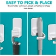 thumbnail image 5 of Tinkeep Broom Holder Mop Holder Broom & Mop Grippers Self Adhesive No Drilling Super Anti-Slip Broom and Dustpan Hanger Wall Mount Mops Rakes Holder 3 pcs, 5 of 9
