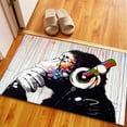 thumbnail image 4 of Personalized Rug, Machine Washable Rug, Banksy Monkey Rug, Banksy Thinking Monkey Rugs, Monkey Rugs, Bath Rugs, Banksy Rugs, Accent Rugs, 3.3'x9.2' - 100x280 cm, 4 of 7