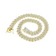 thumbnail image 1 of Collares de cadena cubana de Oro Cubano Enlace Cadenas Mens Iced Out Bling Hip Hop Joyería para Mujeres, 1 of 7