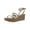 Cinnamon, variant on Womens Faux Leather Braided Ankle Strap
