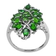 thumbnail image 4 of 3.12 Ctw Chrome Diopside 925 Sterling Silver Women Christmas Cocktail Ring, 4 of 8