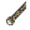 thumbnail image 2 of Cinturones retro impresos de leopardo para mujeres INSPIRE CHIC, ancho de 1.5" de ancho, cinturón de cuero sintético con hebilla redonda para jeans y pantalones 44.1x1.5" (LxA) negro caqui, 2 of 6