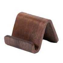 Phone Stand,Portable Walnut Wood Desk Phone Holder for Bed Compatible with Smartphone Aesthetic Office Decor