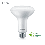 Philips Ultra Efficient LED 65-Watt BR30 Floodlight Light Bulb, Soft White, Dimmable, E26 Base (1-Pack)
