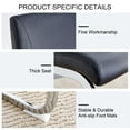thumbnail image 6 of ACSTEP Modern Bar Stool, Kitchen Stool Chair,Suede Cushions and Sliver Metal Legs, Set of 2, Black, 6 of 8