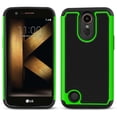 thumbnail image 2 of FINCIBO LG K20 Plus LV5 / K10 2017 Football Hybrid Case, Hard TPU Back Cover, Black/Green/Black, 2 of 5