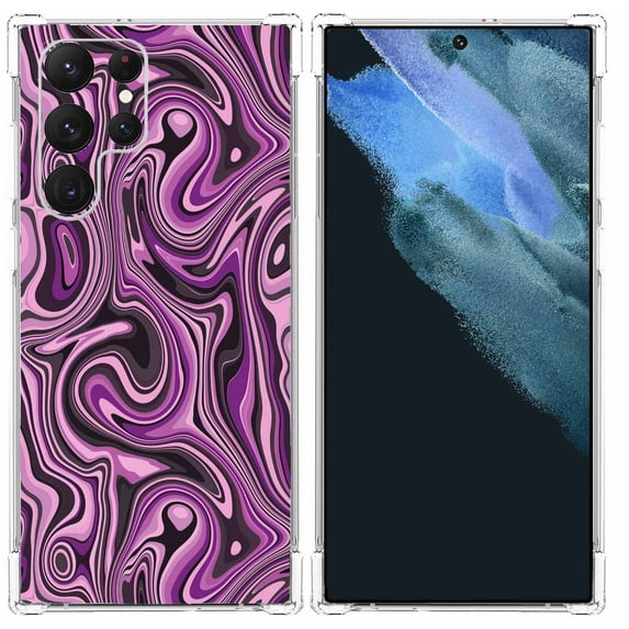 Liquid Marble Waves Case for Samsung Galaxy S22 Ultra ,Aesthetic Art Design Pattern TPU Shock Proof Cover Case