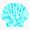 1pcs, variant on light blue shell seashell Sticker