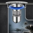 thumbnail image 5 of Clearance Strainers under $5 2 In 1 Bathroom Anti Odor Floor Drain Hair Catcher Drainer Stainless Steel Drain Filter With Hair Catcher Basket Anti Clogging Hair Catcher Filter For Kitchen/Brathr, 5 of 9