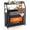 120L, variant on Laundry Hamper with Shelf, 2 Tier Rolling Laundry Hamper 3 section, Laundry Sorter Basket with Wheels, Pull-Out Removable Large Bags, Metal Frames, Wood Drawers for Bathroom, 120L, Rustic Brown