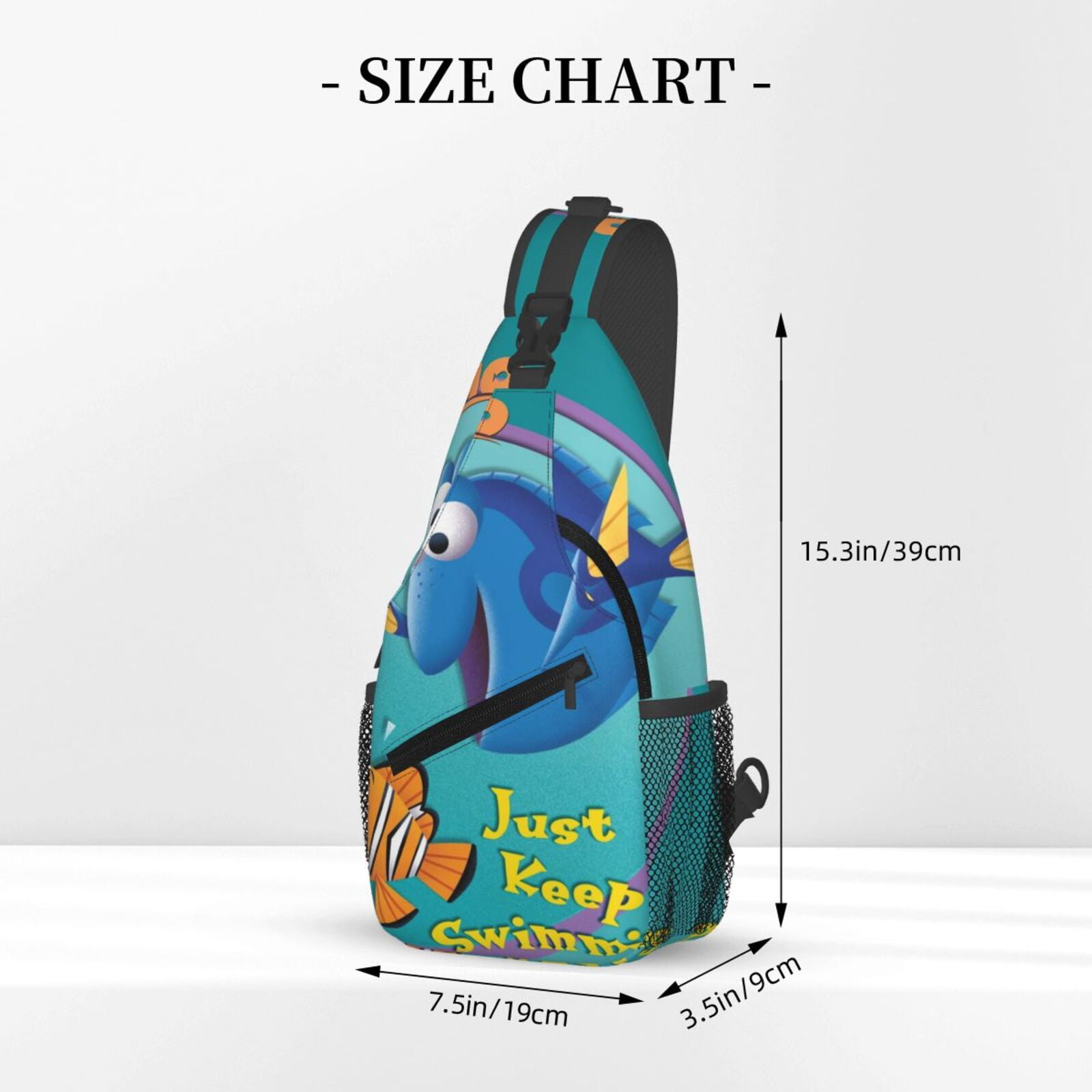 Finding Nemo Casual Sling Bag for Women Men Travel Crossbody Sling Backpack Small Chest Shoulder Bag Gym Sports Hiking Daypack 7.5 x 3.5 x 15.3 inch