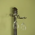 thumbnail image 3 of Black Metal Guitar Shaped Wine Rack Holder for Living Room, Dining, or Entryway, 3 of 7