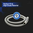 thumbnail image 5 of EvertechPRO 383860KIT Universal Dishwasher Installation Kit 5ft Supply Line and Hookup Kit with Fittings Elbows and Washers Stainless Steel Braided Hose 3/8" Compression X 3/8" MIP Elbow X 6, 5 of 5