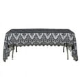 thumbnail image 7 of Balsa Circle 60" x 120" Black Floral Premium Lace Rectangle Tablecloth Catering, 7 of 7