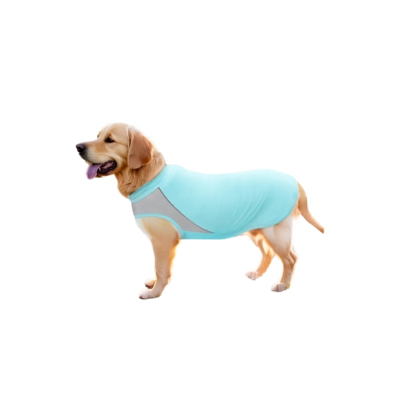 Dog Cooling Vest Summer Sun Protection Cooling Dog Coat 6XL Blue Lightweight Breathable Pet Cooling Jacket for Large Breeds Golden Retriever Labrador Outdoor Walking Hiking 1 Pack