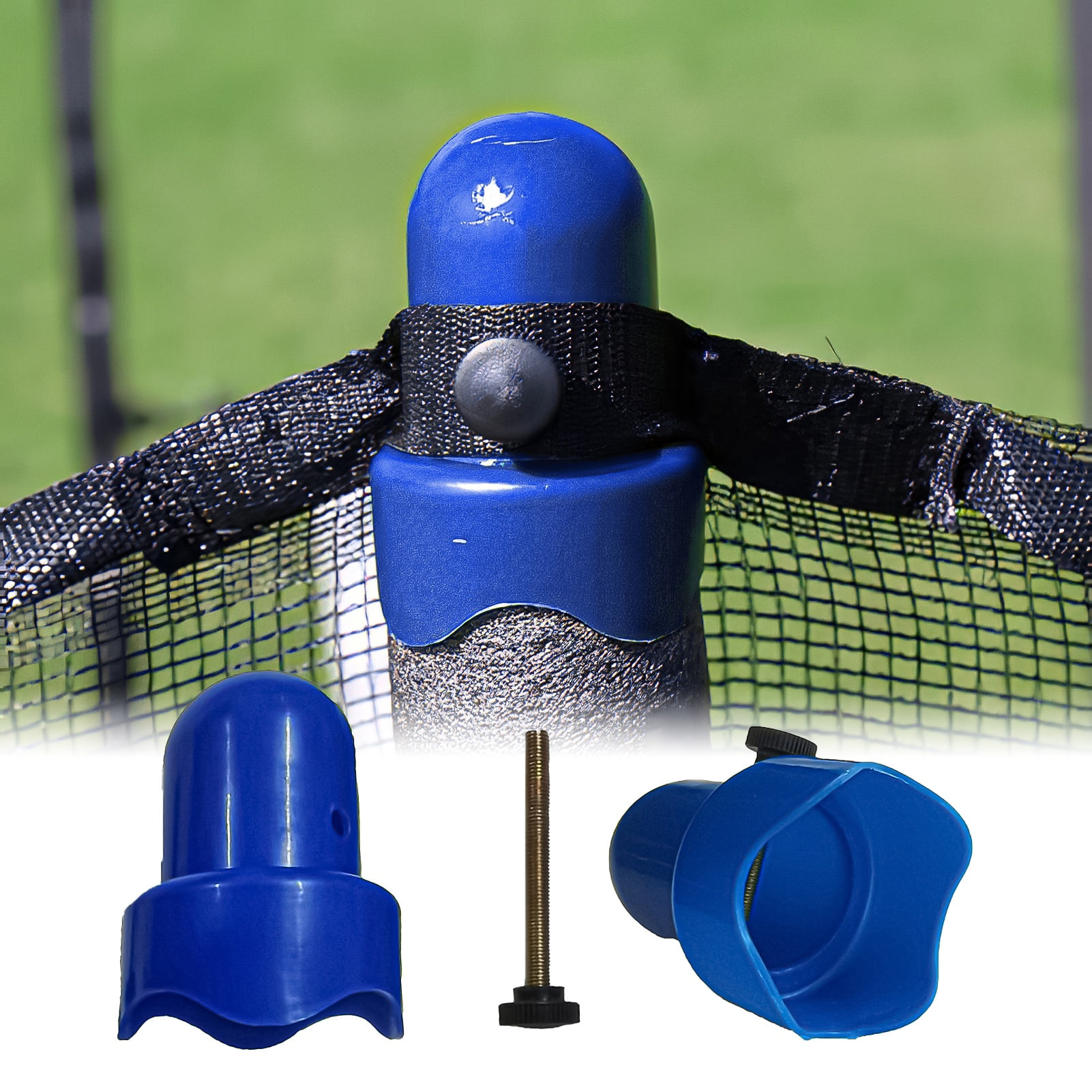 Anvazise 2Pcs Enclosure Pole Cap Protective Easy to Install Blue